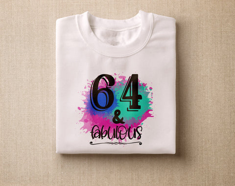 64th Birthday Sublimation Designs Bundle, 6 64th Birthday PNG Files, 64 And Fabulous PNG, Cheers To 64 Years PNG, Hello Sixty-Four PNG, Vintage 1959 PNG Sublimation HappyDesignStudio 