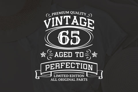 65th Birthday SVG, Vintage Birthday, limited edition svg, funny birthday SVG, Original Parts, Cut File, Instant Download SVG Fauz 