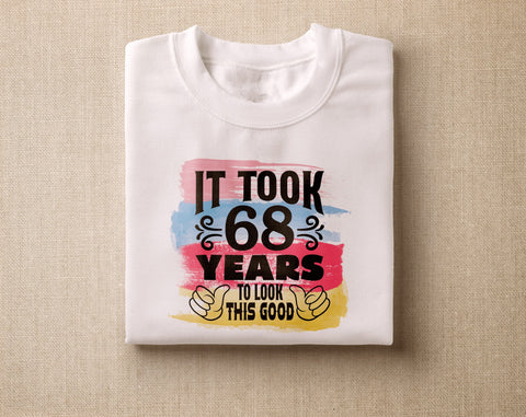 68th Birthday Sublimation Designs Bundle, 6 68th Birthday PNG Files, 68 And Fabulous PNG, Cheers To 68 Years PNG, Hello Sixty-Eight PNG, Vintage 1955 PNG Sublimation HappyDesignStudio 