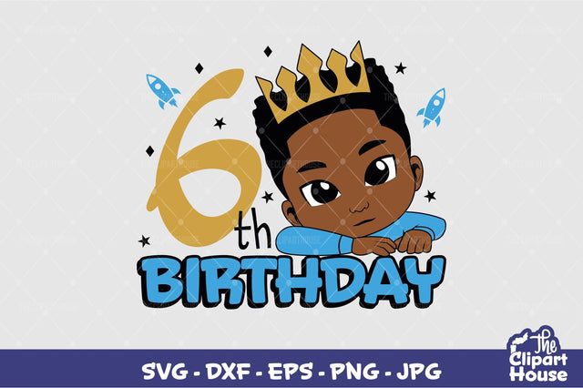 6th Birthday Boy SVG The Clipart House 