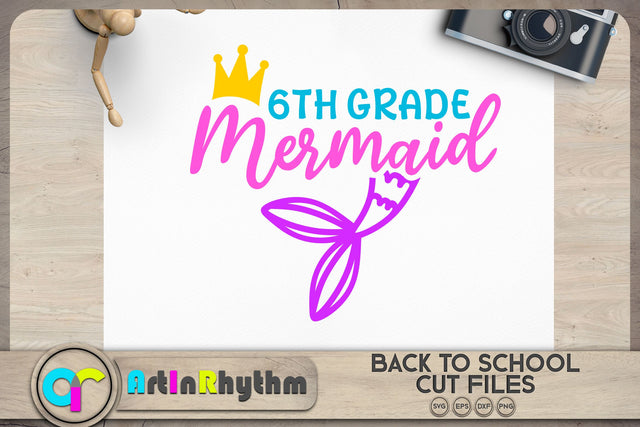 6th grade mermaid SVG / Back to school SVG SVG Artinrhythm shop 