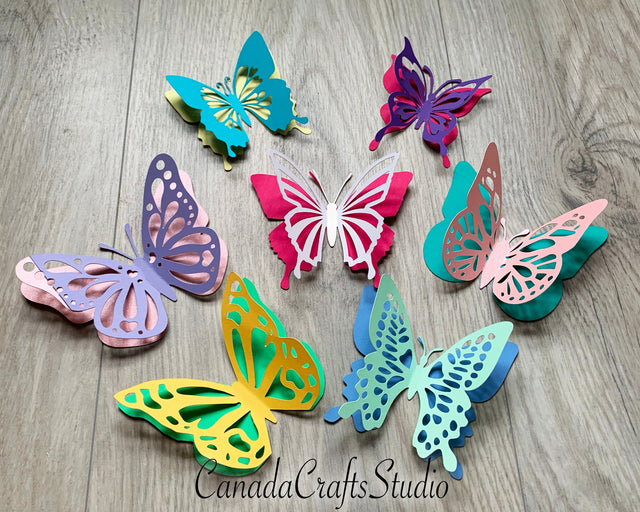 7 Butterfly templates SVG SVG CanadaCraftsStudio 