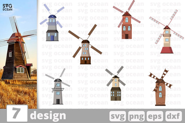 7 Windmill designs cricut svg SVG SvgOcean 