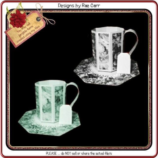 708 Mug or Cup Treat Box SVG Designs by Rae 