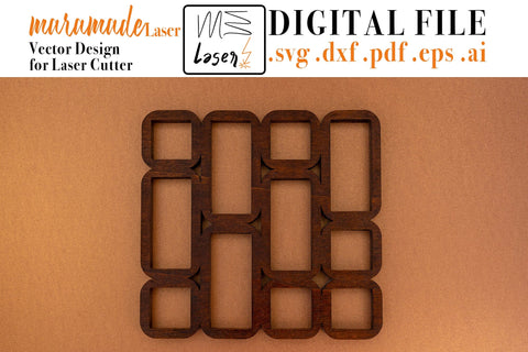 70s Coaster Digital Vector File for Laser Cutter. SVG MaramadeLaser 