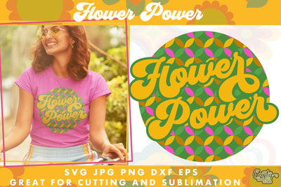70s Groovy Hippie Svg | Flower Power Retro Design SVG Crafty Mama Studios 
