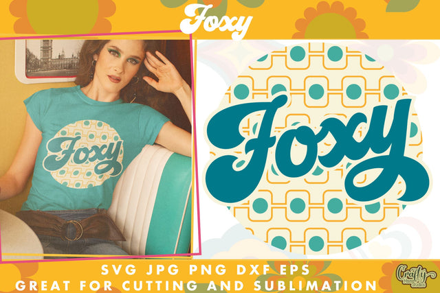 70s Groovy Hippie Svg | Foxy Retro Design SVG Crafty Mama Studios 