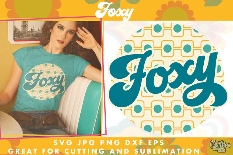 70s Groovy Hippie Svg | Foxy Retro Design SVG Crafty Mama Studios 
