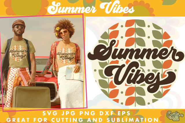 70s Groovy Hippie Svg | Summer Vibes Design SVG Crafty Mama Studios 