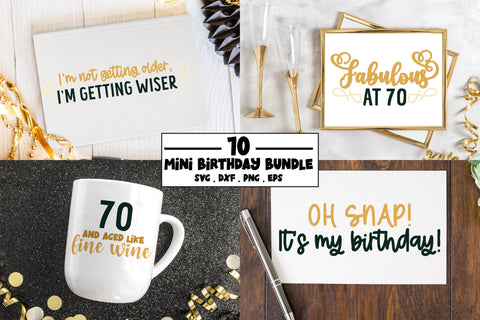 70th Birthday SVG Cut File Mini Bundle SVG Illuztrate 