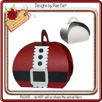 712 Santa Rounded 3D Box SVG Designs by Rae 