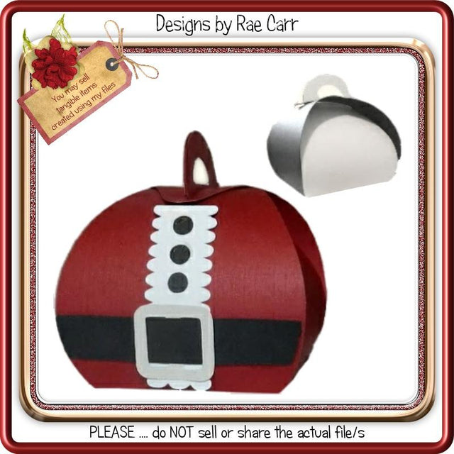 712 Santa Rounded 3D Box SVG Designs by Rae 