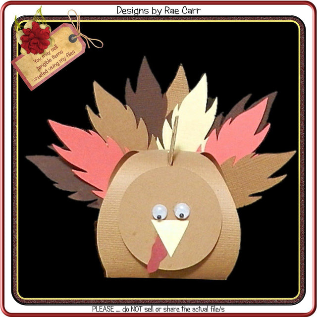 713 Turkey Rounded 3D Box SVG Designs by Rae 