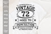 72nd Birthday SVG, Vintage Birthday svg, limited edition svg, funny ...