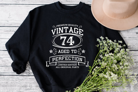 74th Birthday SVG, Vintage Birthday, limited edition svg, funny birthday SVG, Original Parts, Cut File, Instant Download SVG Fauz 
