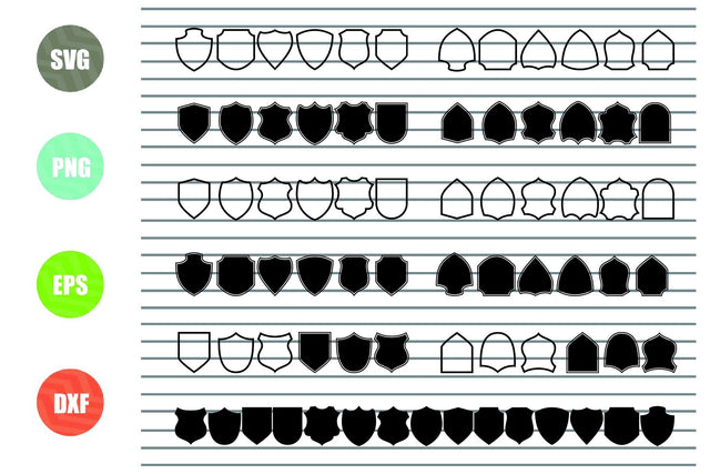 75 Styles Shiled Svg Png Dxf Eps Cut Files SVG Artstoredigital 
