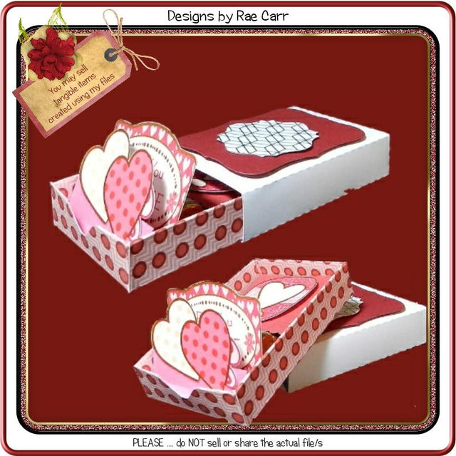 750 Pop Up Matchbox DrawerBox SVG Designs by Rae 