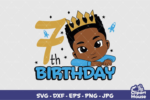 7th Birthday Boy SVG The Clipart House 