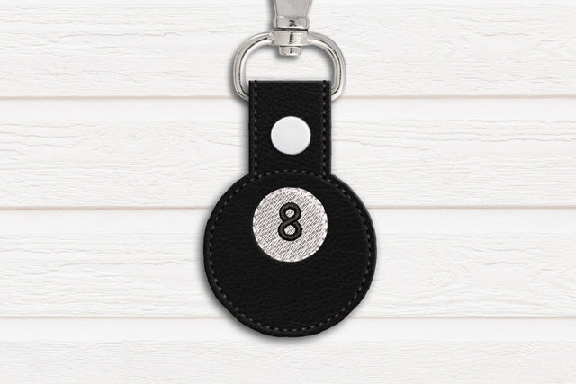 8 Ball ITH Key Fob Applique Embroidery Embroidery/Applique DESIGNS Designed by Geeks 