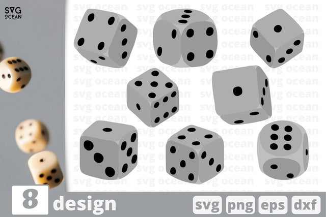 8 Dices designs cricut svg SVG SvgOcean 