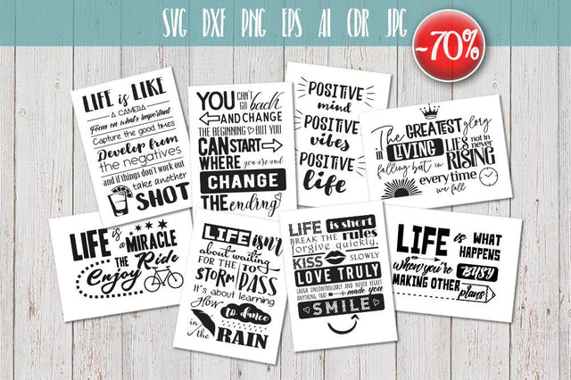 8 Inspirational quotes Set SVG SVG VectorSVGdesign
