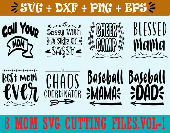 8 MOM SVG CUTTING FILE.VOL.6 SVG SVG Studio 
