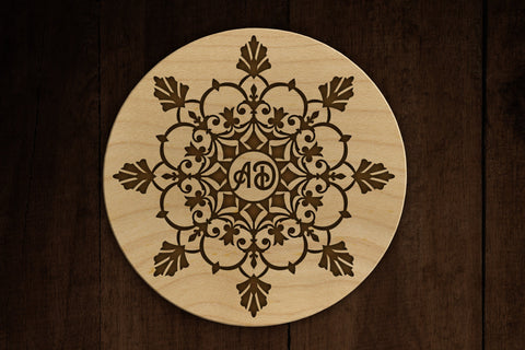 8-point Floral Mandala Monogram cut files SVG Angel on Empire 