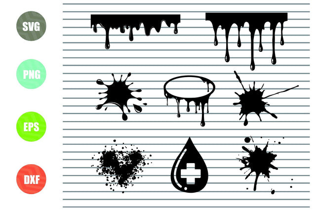 8 Styles Blood svg, Blood drip svg, Bloody hand svg, Dripping border, Blood splash svg, Halloween svg, Blood clipart, Splatter svg, Halloween clipart SVG Artstoredigital 
