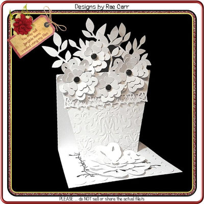 800 Flowerpot Shaped Easel Card SVG Designs by Rae 