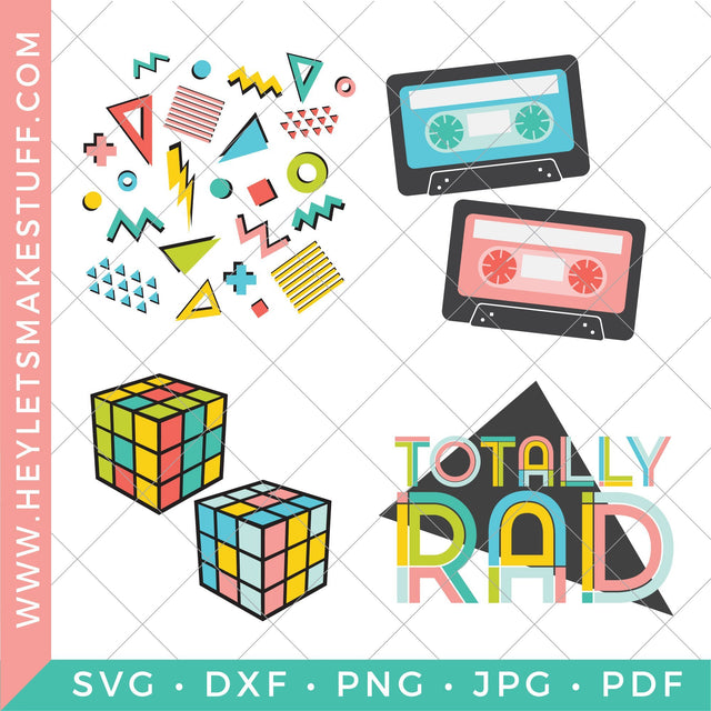 80s Mini Bundle SVG Hey Let's Make Stuff 