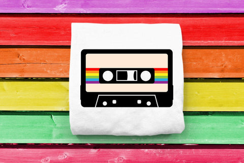 80s Rainbow Cassette Tape SVG SVG Designed by Geeks 