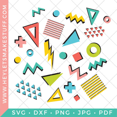 80s Shapes SVG Hey Let's Make Stuff 