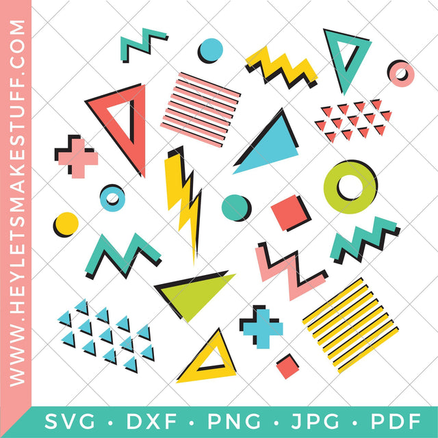 80s Shapes SVG Hey Let's Make Stuff 