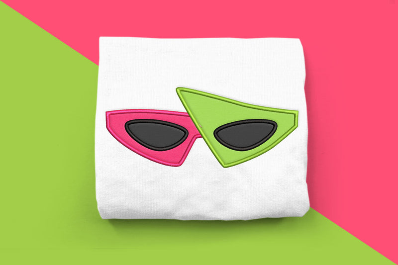80s Sunglasses Applique Embroidery Embroidery/Applique DESIGNS Designed by Geeks 