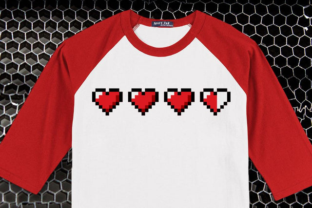 80s Video Game Style Pixel Hearts SVG Designed by Geeks 