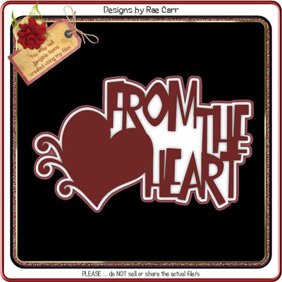 826 From The Heart Greeting Mat SVG Designs by Rae 