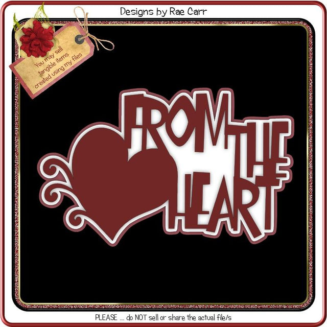 826 From The Heart Greeting Mat SVG Designs by Rae 