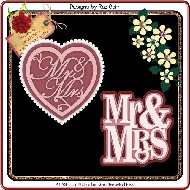 843 Wedding Toppers or Vinyl SVG Designs by Rae 