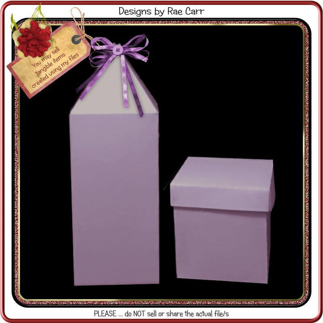 866 Glass or Candle Gift Box SVG Designs by Rae 