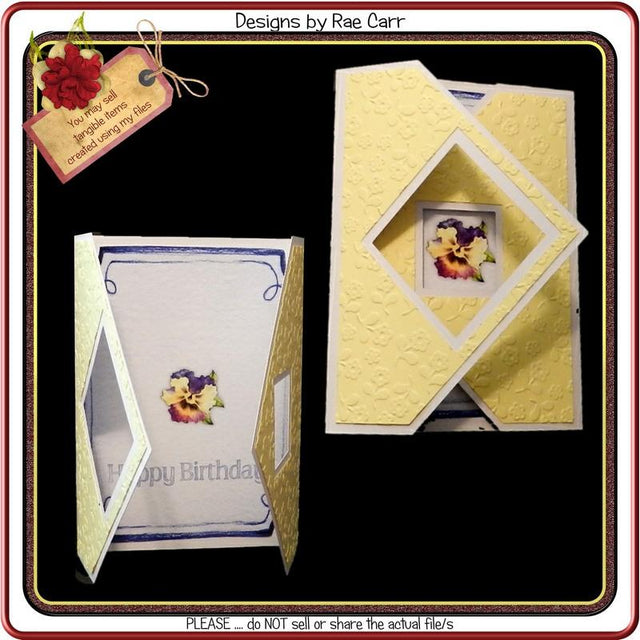 879 Crossfold Diamond Card SVG Designs by Rae 