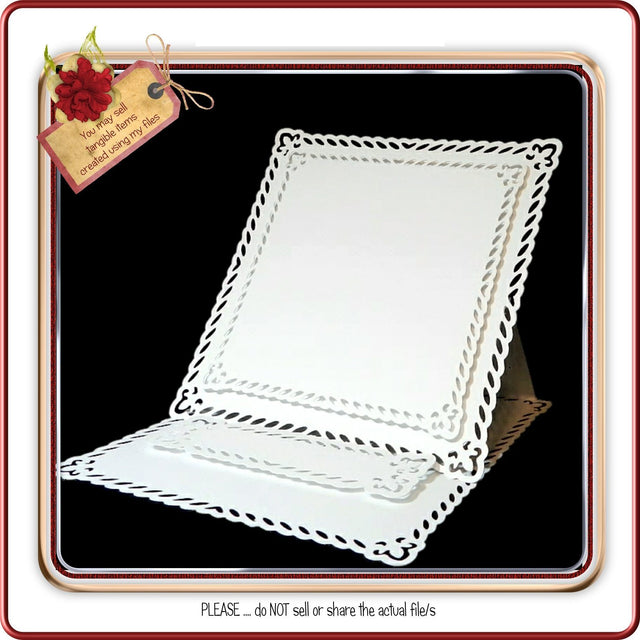 897 Fancy Edge Easel and Topper SVG Designs by Rae 