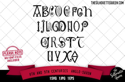 8th and 9th Centuries. Anglo-Saxon alphabets - ABC letters SVG Loveleen Kaur 
