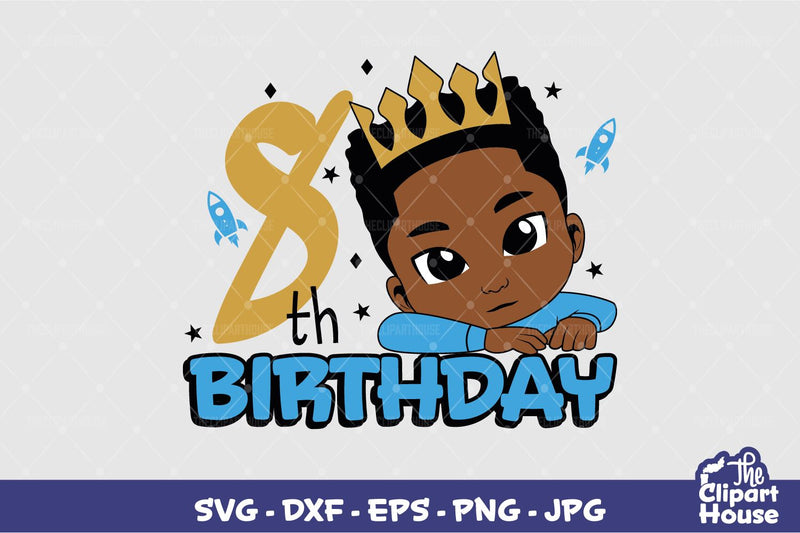 8th Birthday Boy SVG The Clipart House 