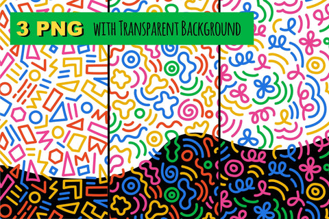 90s Abstract Seamless Patterns Digital Pattern Rin Green 