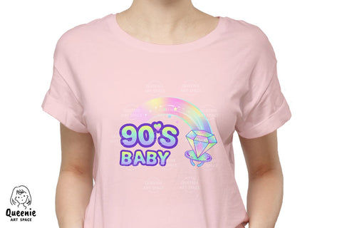 90s Baby Retro Sublimation Clipart Sublimation Q-nie Art Space 