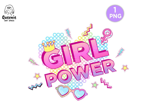 90s Girl Power Sublimation Clipart Sublimation Q-nie Art Space 