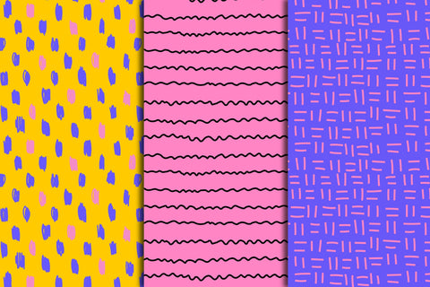 90s Hand drawn Patterns & Backgrounds Digital Pattern Rin Green 
