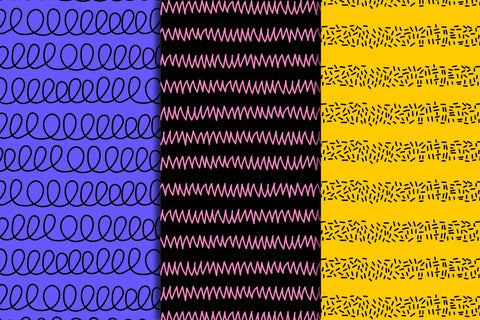 90s Hand drawn Patterns & Backgrounds Digital Pattern Rin Green 