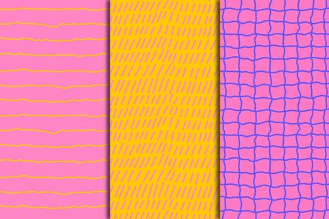 90s Hand drawn Patterns & Backgrounds Digital Pattern Rin Green 