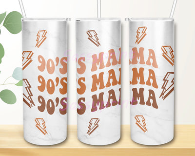 90s Mama 20 oz Skinny Tumbler Sublimation Design, Mama Tumbler PNG Sublimation sassyprint 